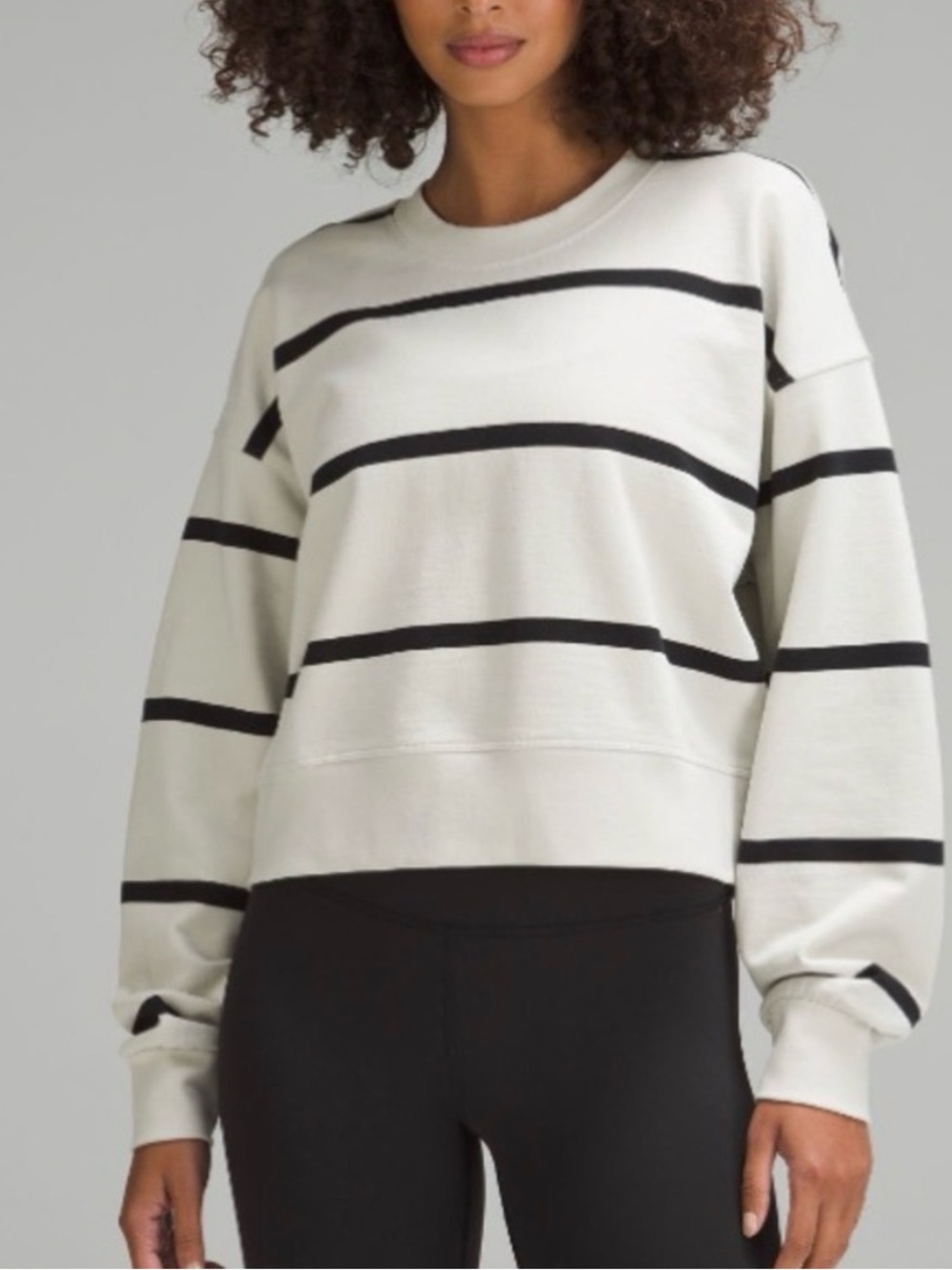 lululemon Perfectly Oversized Cropped Crew Stripe